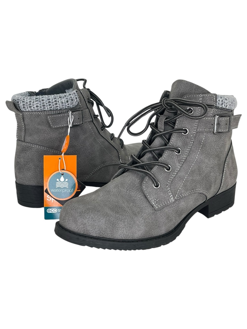 Sporto Lala Grey Waterproof Thermolite Womens Ankle Boots Size 9M